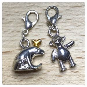 Prince Frog, Teddy Bear Clip On Dangle Charm Bundle Set